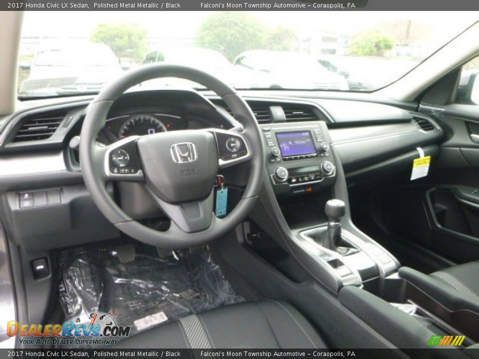 Black Interior - 2017 Honda Civic LX Sedan Photo #10