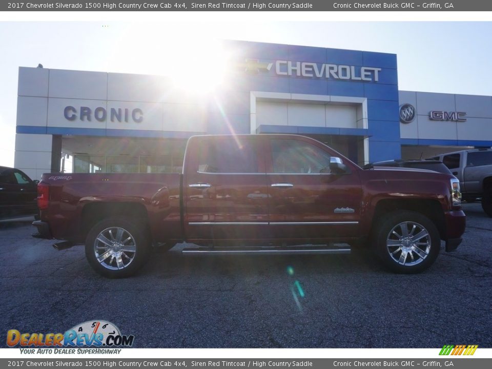 2017 Chevrolet Silverado 1500 High Country Crew Cab 4x4 Siren Red Tintcoat / High Country Saddle Photo #8