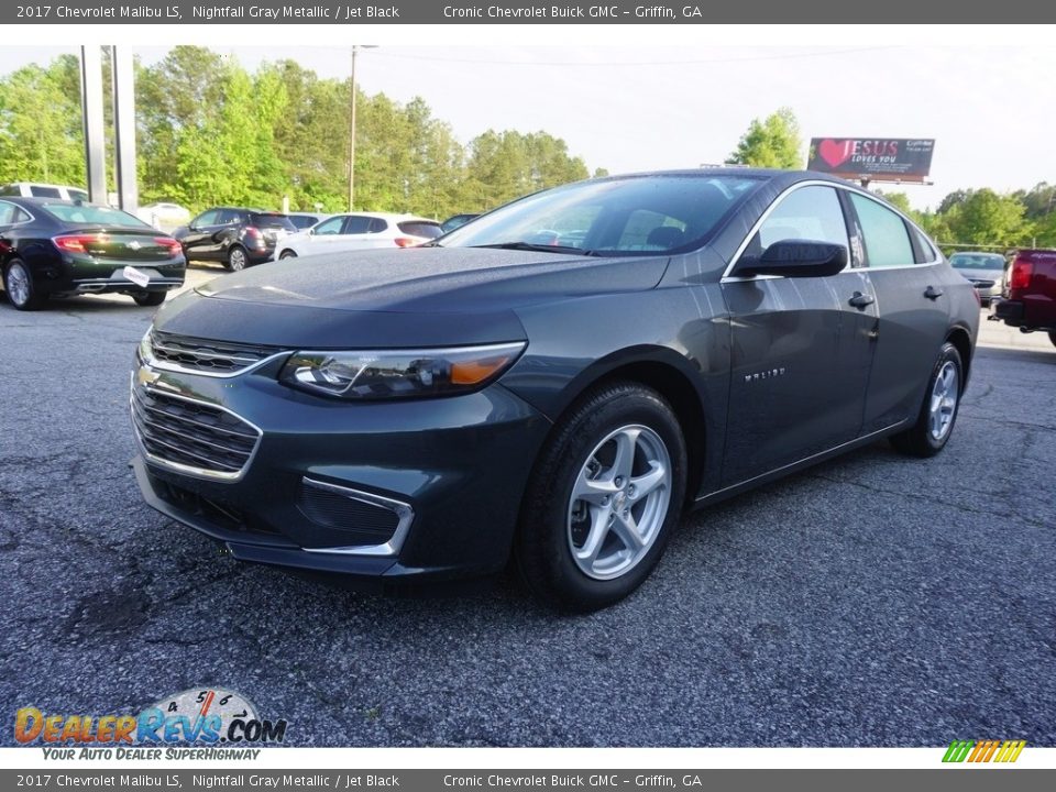 2017 Chevrolet Malibu LS Nightfall Gray Metallic / Jet Black Photo #3