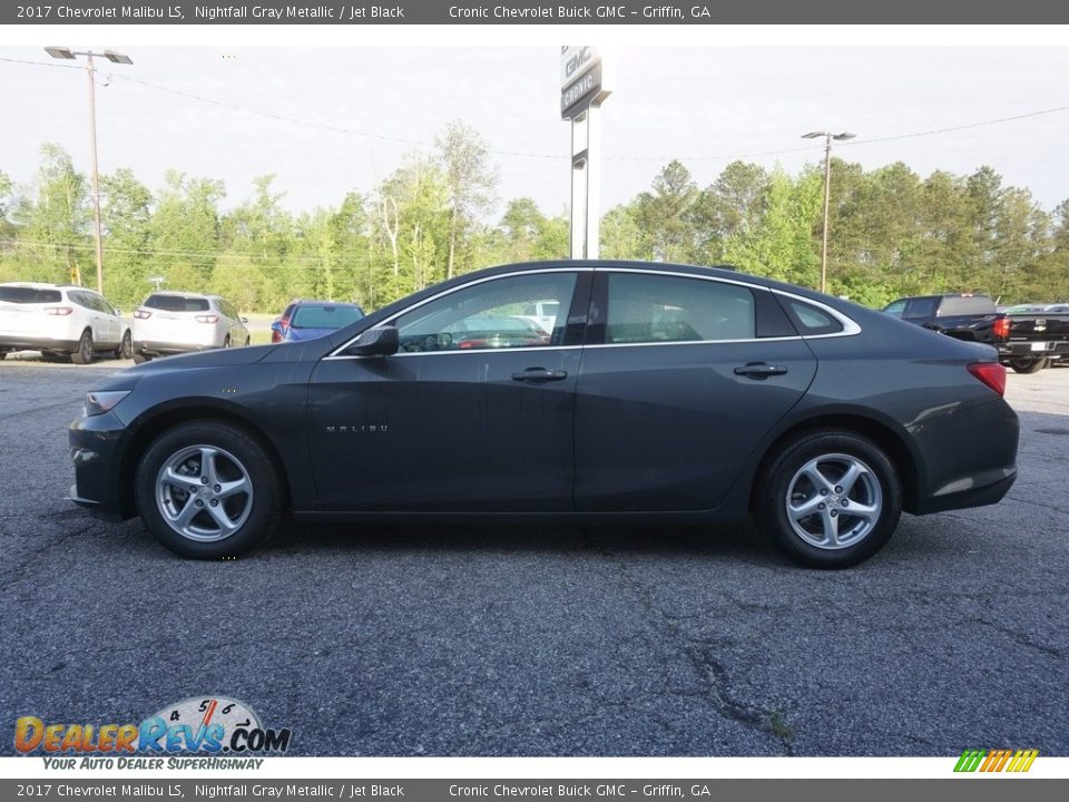 2017 Chevrolet Malibu LS Nightfall Gray Metallic / Jet Black Photo #4