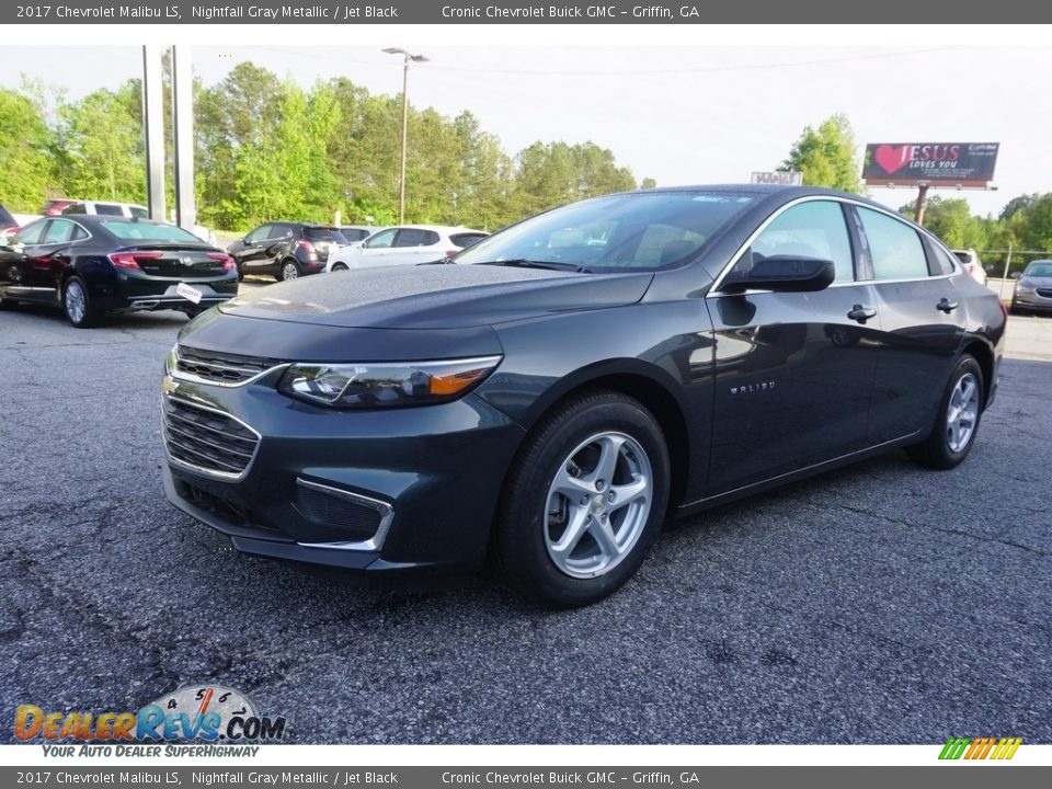 2017 Chevrolet Malibu LS Nightfall Gray Metallic / Jet Black Photo #3