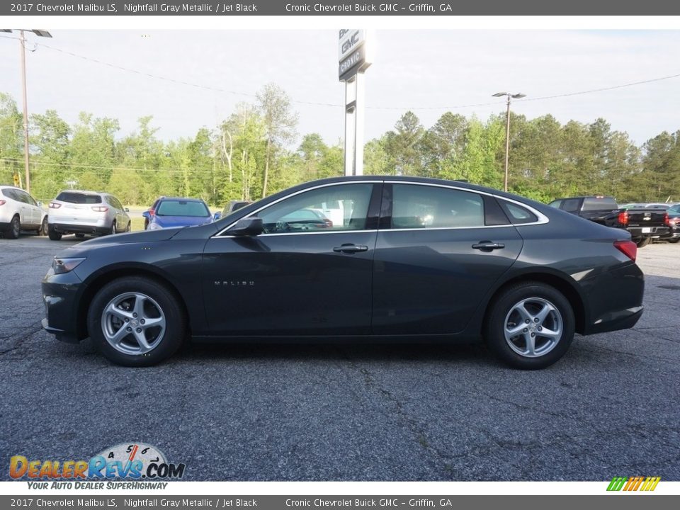 2017 Chevrolet Malibu LS Nightfall Gray Metallic / Jet Black Photo #4