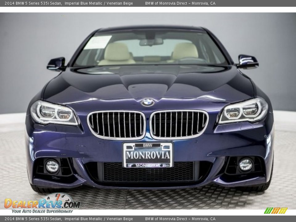 2014 BMW 5 Series 535i Sedan Imperial Blue Metallic / Venetian Beige Photo #2