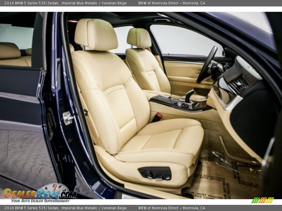 2014 BMW 5 Series 535i Sedan Imperial Blue Metallic / Venetian Beige Photo #6