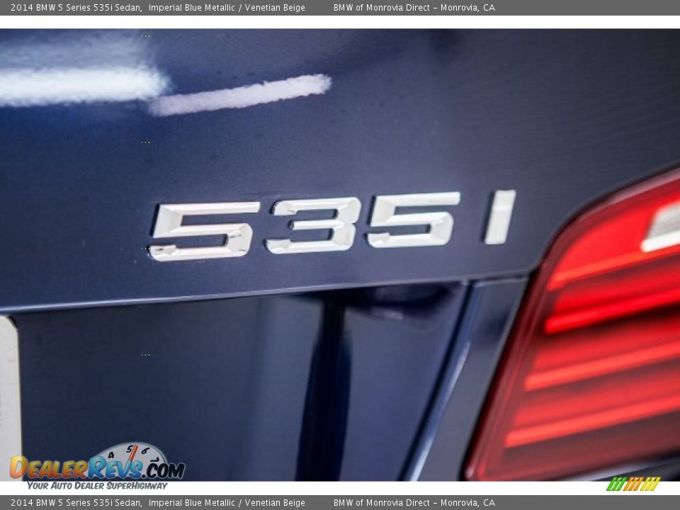 2014 BMW 5 Series 535i Sedan Imperial Blue Metallic / Venetian Beige Photo #7