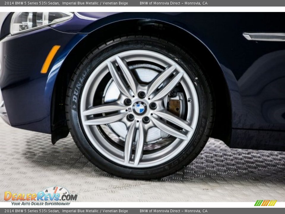 2014 BMW 5 Series 535i Sedan Imperial Blue Metallic / Venetian Beige Photo #8