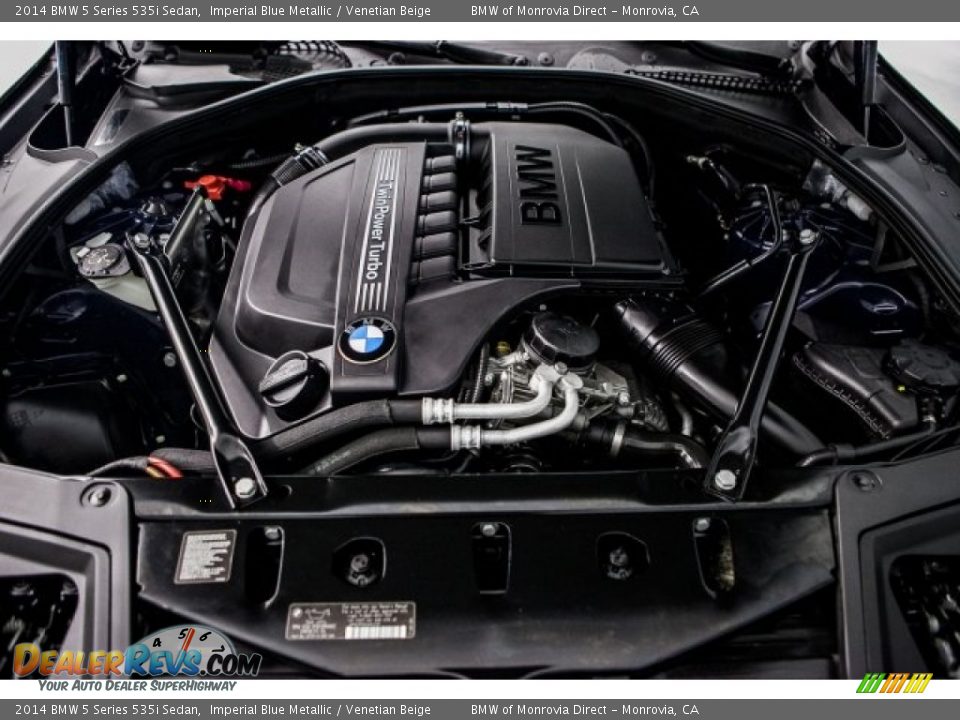 2014 BMW 5 Series 535i Sedan Imperial Blue Metallic / Venetian Beige Photo #9