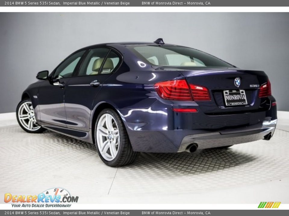 2014 BMW 5 Series 535i Sedan Imperial Blue Metallic / Venetian Beige Photo #10