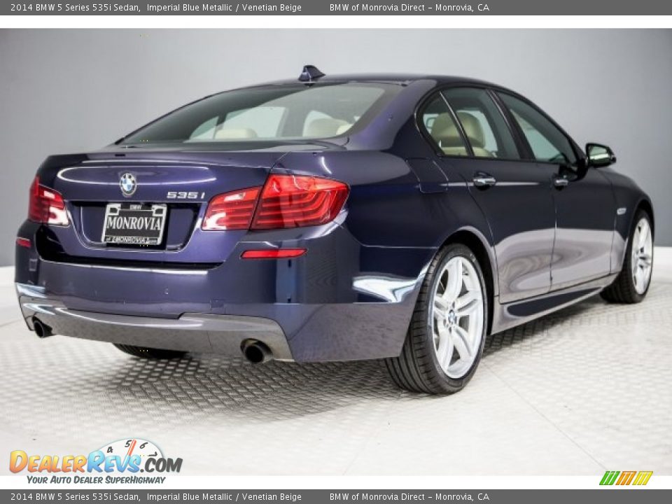 2014 BMW 5 Series 535i Sedan Imperial Blue Metallic / Venetian Beige Photo #13