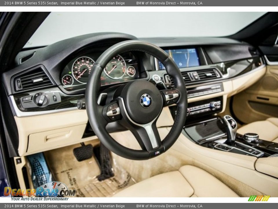 Venetian Beige Interior - 2014 BMW 5 Series 535i Sedan Photo #20
