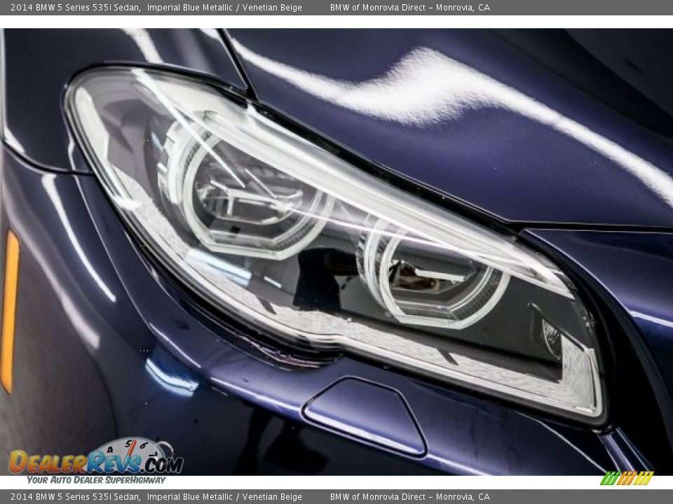 2014 BMW 5 Series 535i Sedan Imperial Blue Metallic / Venetian Beige Photo #29