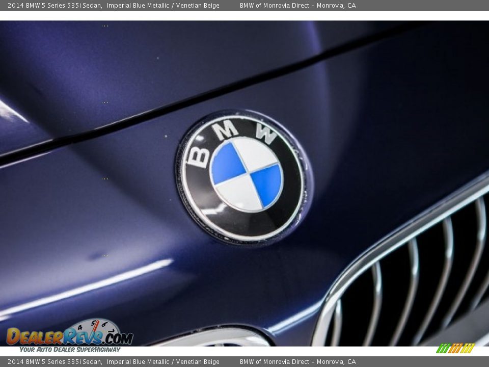 2014 BMW 5 Series 535i Sedan Imperial Blue Metallic / Venetian Beige Photo #30