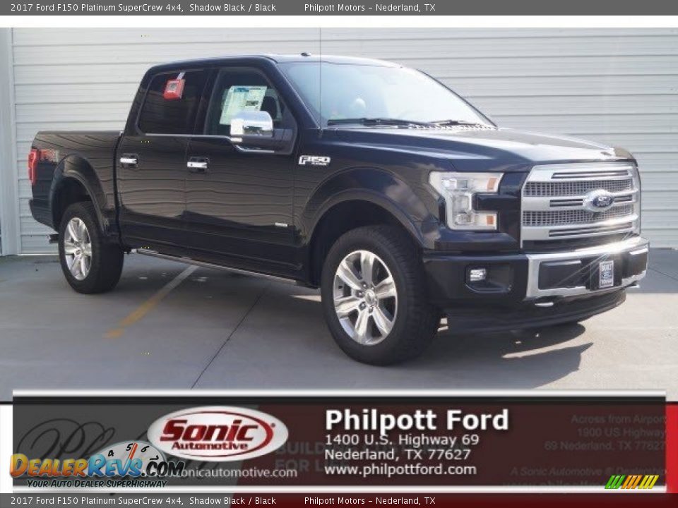 2017 Ford F150 Platinum SuperCrew 4x4 Shadow Black / Black Photo #1