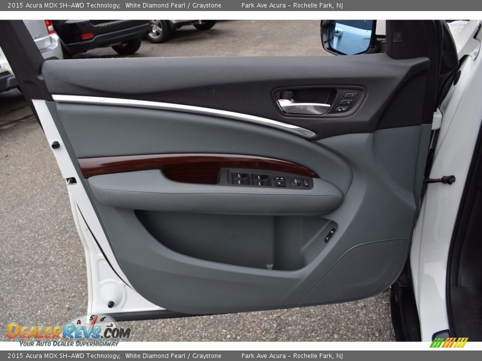 2015 Acura MDX SH-AWD Technology White Diamond Pearl / Graystone Photo #9