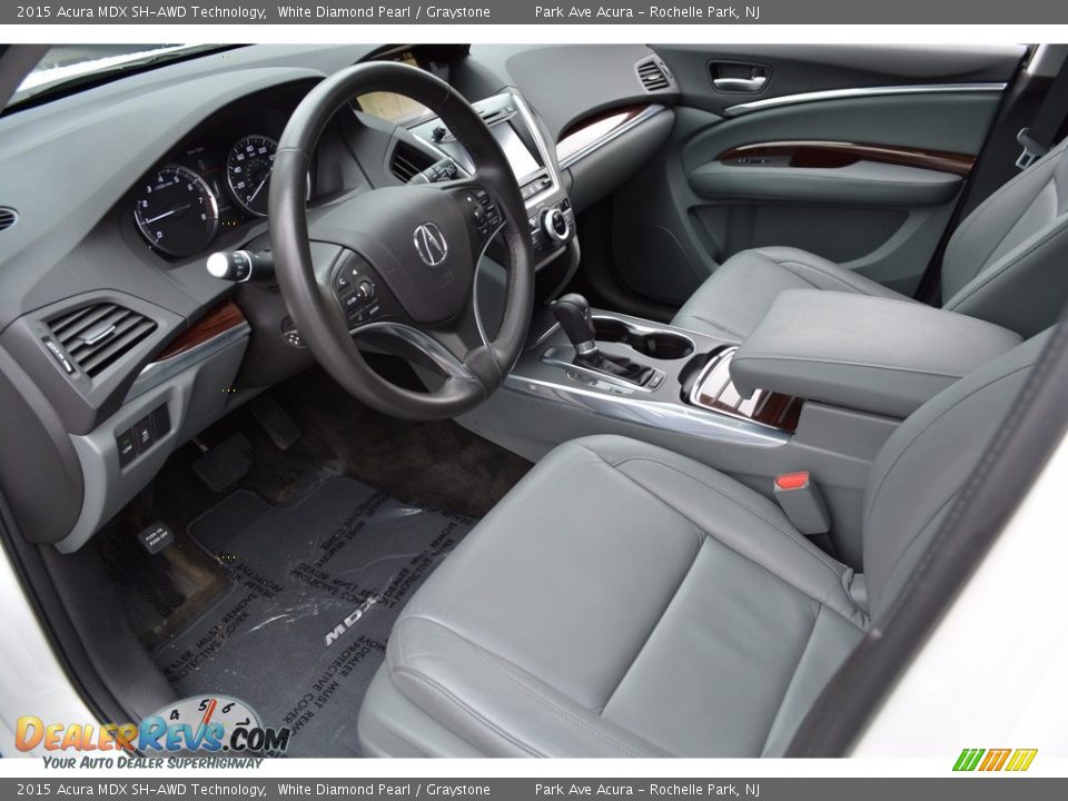 2015 Acura MDX SH-AWD Technology White Diamond Pearl / Graystone Photo #11