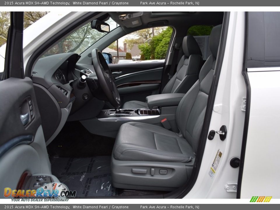 2015 Acura MDX SH-AWD Technology White Diamond Pearl / Graystone Photo #12
