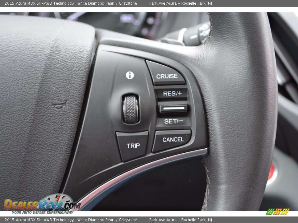 2015 Acura MDX SH-AWD Technology White Diamond Pearl / Graystone Photo #20