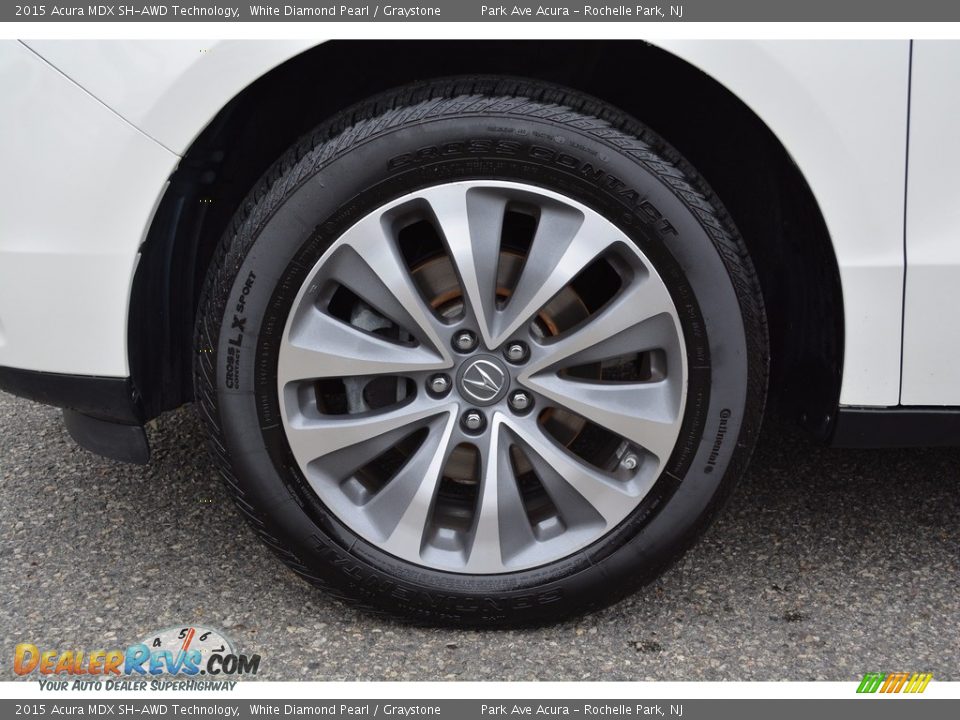 2015 Acura MDX SH-AWD Technology White Diamond Pearl / Graystone Photo #33