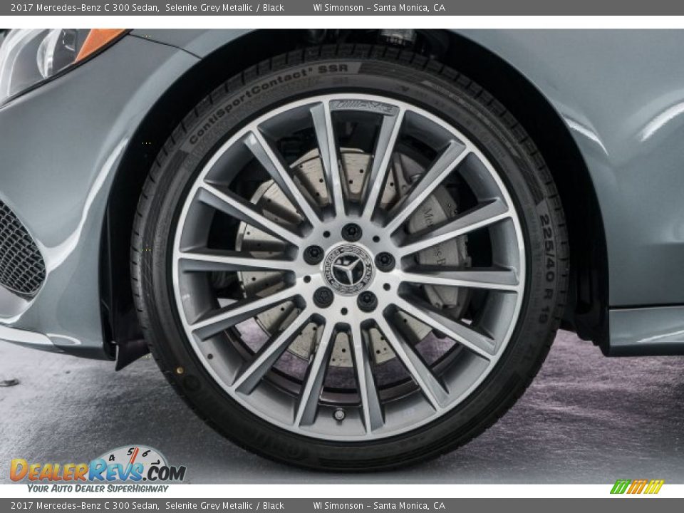 2017 Mercedes-Benz C 300 Sedan Selenite Grey Metallic / Black Photo #10