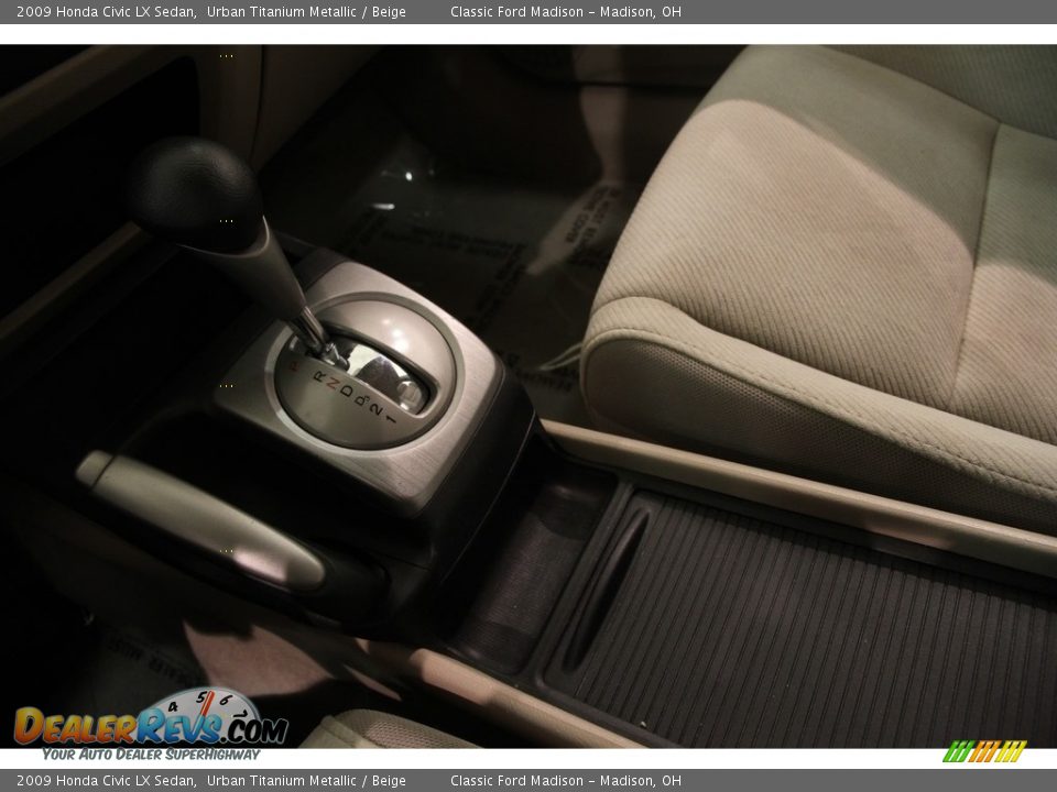 2009 Honda Civic LX Sedan Urban Titanium Metallic / Beige Photo #9