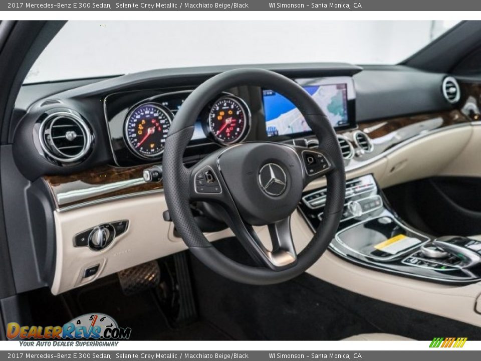 2017 Mercedes-Benz E 300 Sedan Selenite Grey Metallic / Macchiato Beige/Black Photo #5