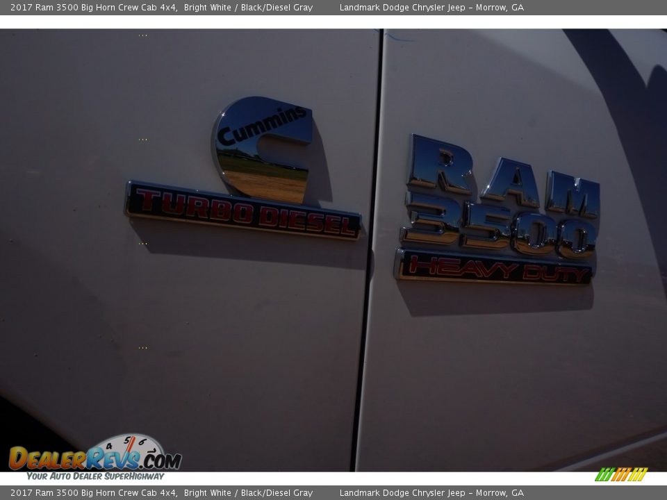 2017 Ram 3500 Big Horn Crew Cab 4x4 Bright White / Black/Diesel Gray Photo #6