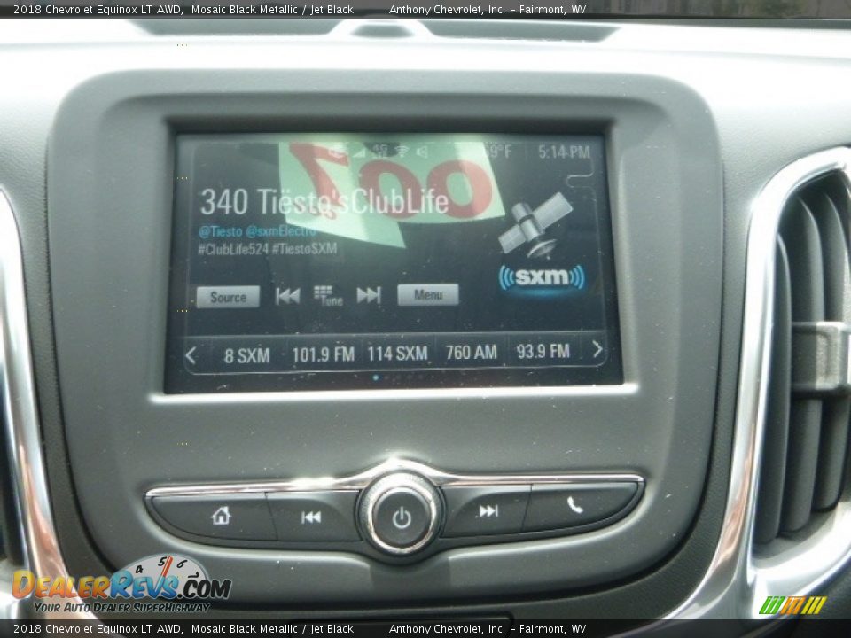 2018 Chevrolet Equinox LT AWD Mosaic Black Metallic / Jet Black Photo #16