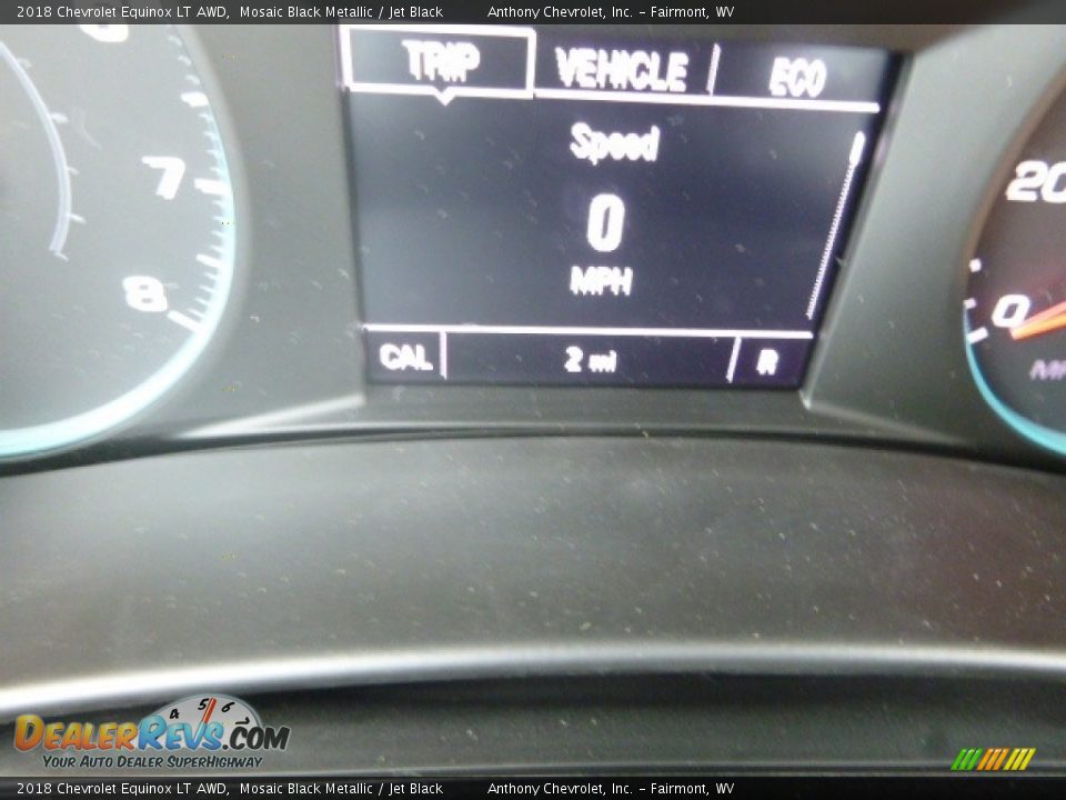 2018 Chevrolet Equinox LT AWD Mosaic Black Metallic / Jet Black Photo #18