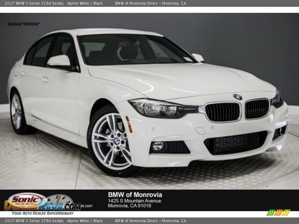 2017 BMW 3 Series 328d Sedan Alpine White / Black Photo #1