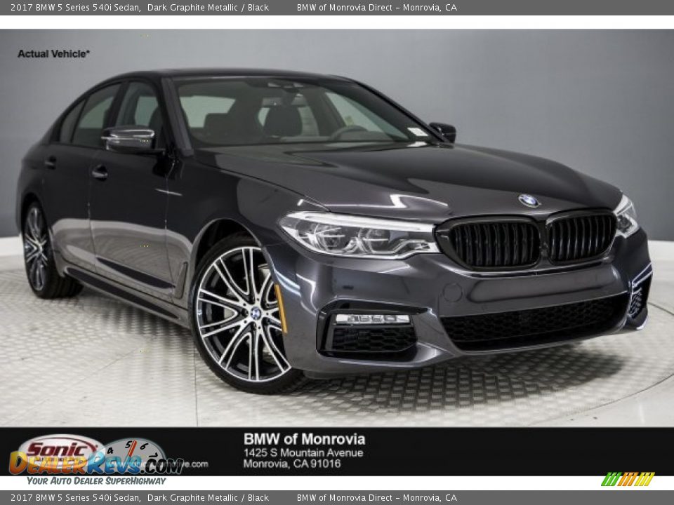 2017 BMW 5 Series 540i Sedan Dark Graphite Metallic / Black Photo #1