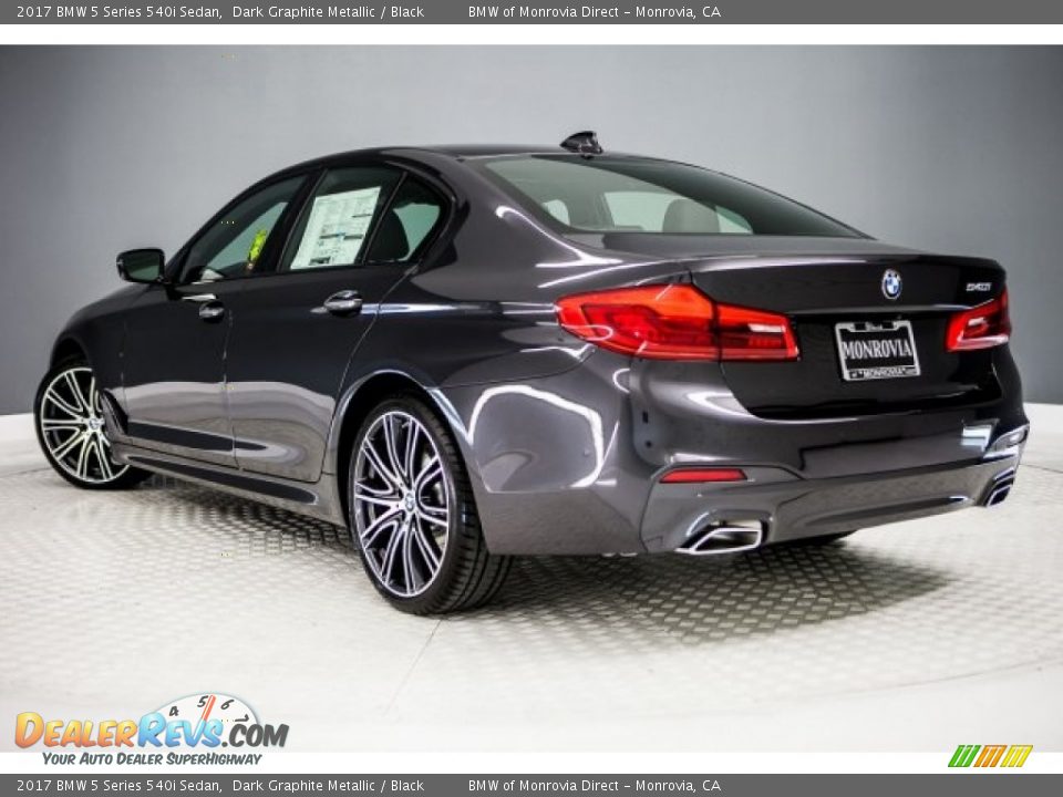 2017 BMW 5 Series 540i Sedan Dark Graphite Metallic / Black Photo #3