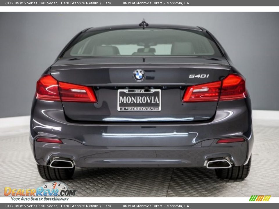 2017 BMW 5 Series 540i Sedan Dark Graphite Metallic / Black Photo #4