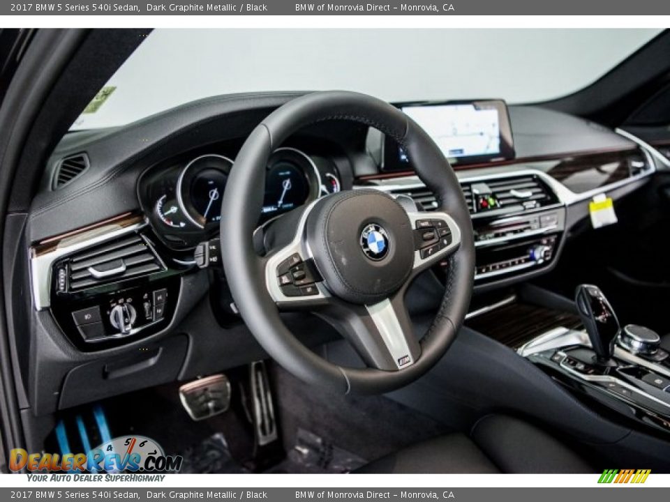 2017 BMW 5 Series 540i Sedan Dark Graphite Metallic / Black Photo #5