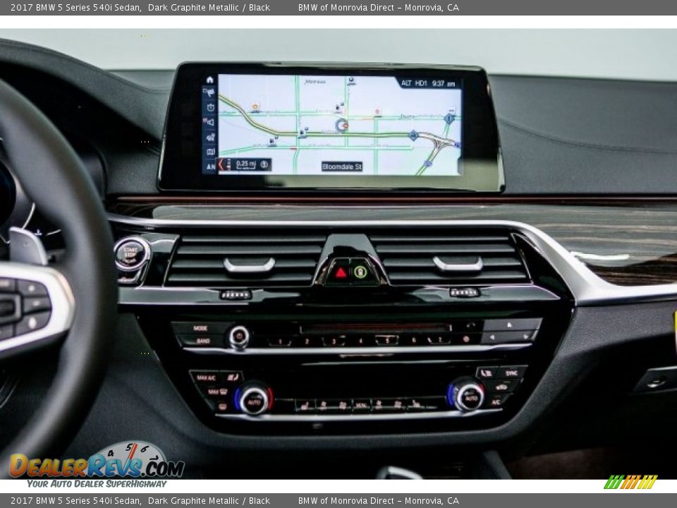 2017 BMW 5 Series 540i Sedan Dark Graphite Metallic / Black Photo #6