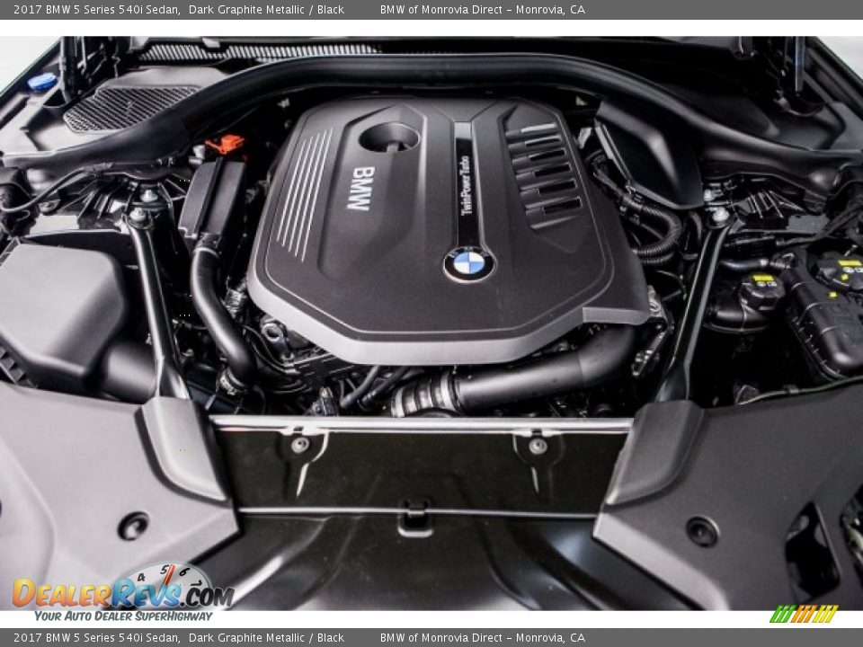 2017 BMW 5 Series 540i Sedan Dark Graphite Metallic / Black Photo #8