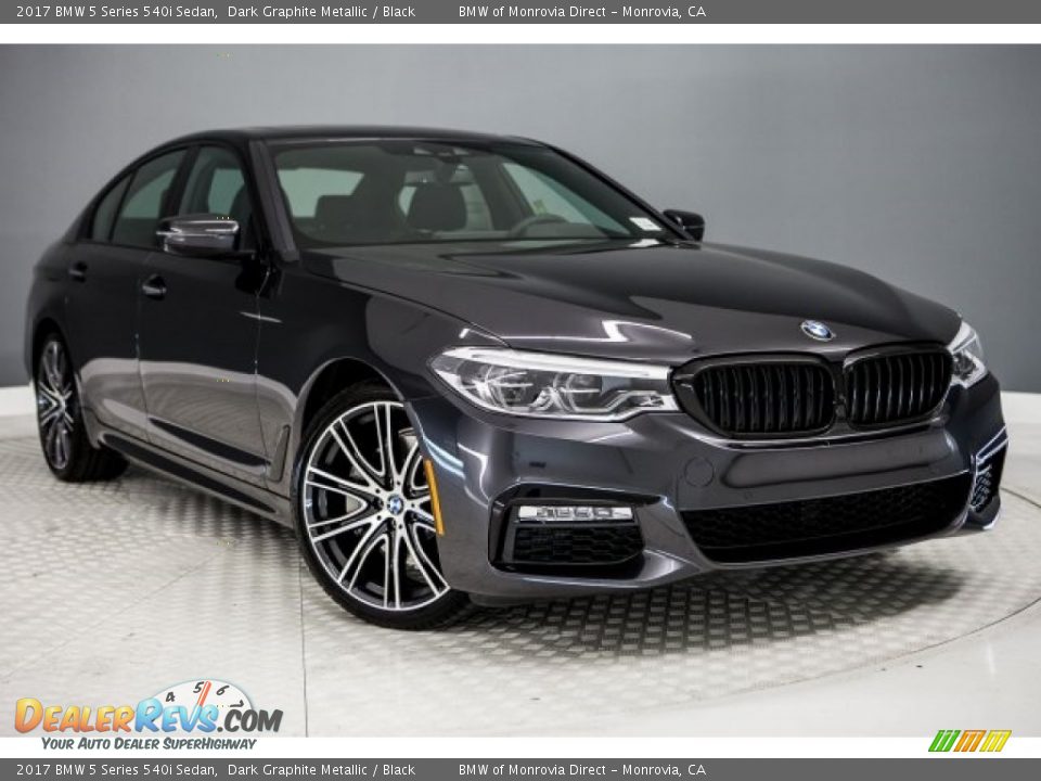 2017 BMW 5 Series 540i Sedan Dark Graphite Metallic / Black Photo #12