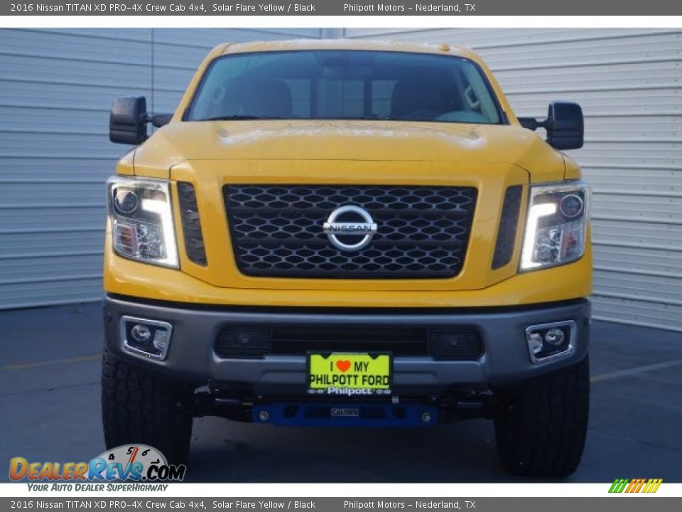 2016 Nissan TITAN XD PRO-4X Crew Cab 4x4 Solar Flare Yellow / Black Photo #2