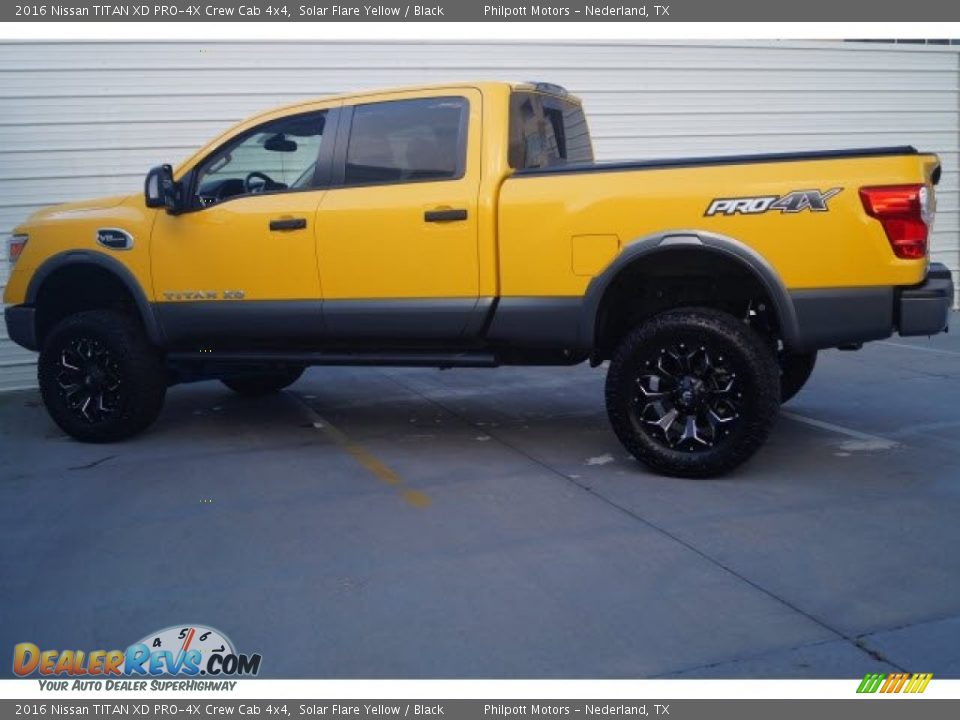 2016 Nissan TITAN XD PRO-4X Crew Cab 4x4 Solar Flare Yellow / Black Photo #4