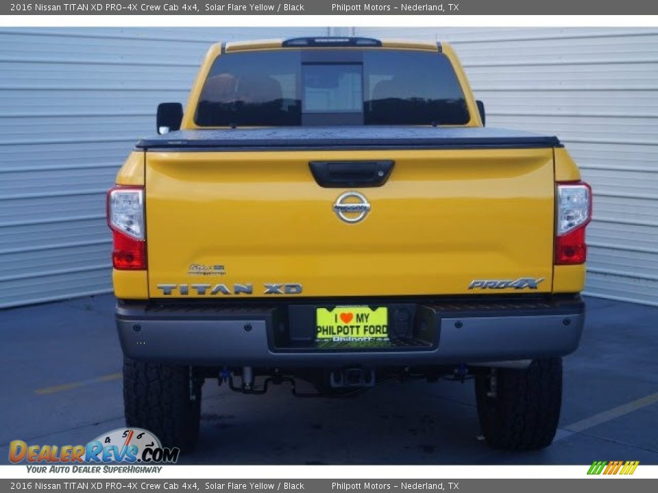 2016 Nissan TITAN XD PRO-4X Crew Cab 4x4 Solar Flare Yellow / Black Photo #6