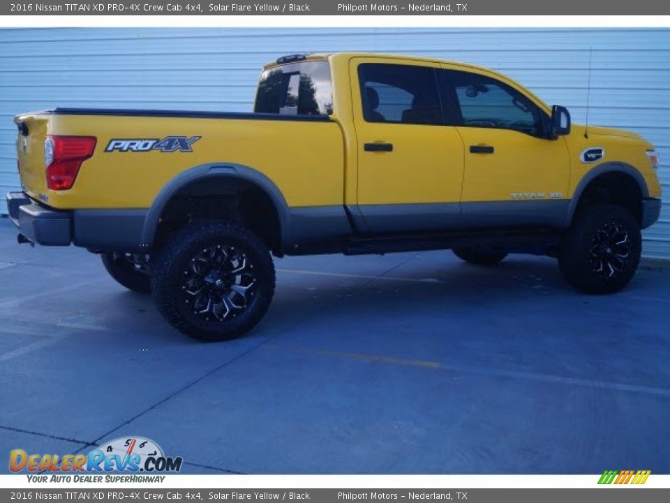 2016 Nissan TITAN XD PRO-4X Crew Cab 4x4 Solar Flare Yellow / Black Photo #8