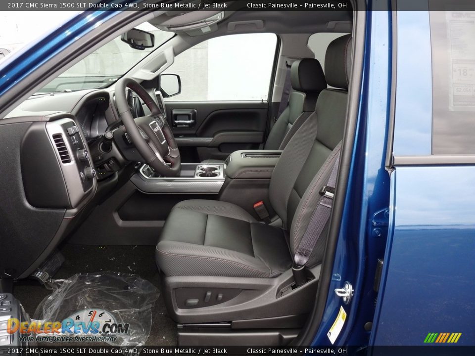 2017 GMC Sierra 1500 SLT Double Cab 4WD Stone Blue Metallic / Jet Black Photo #6