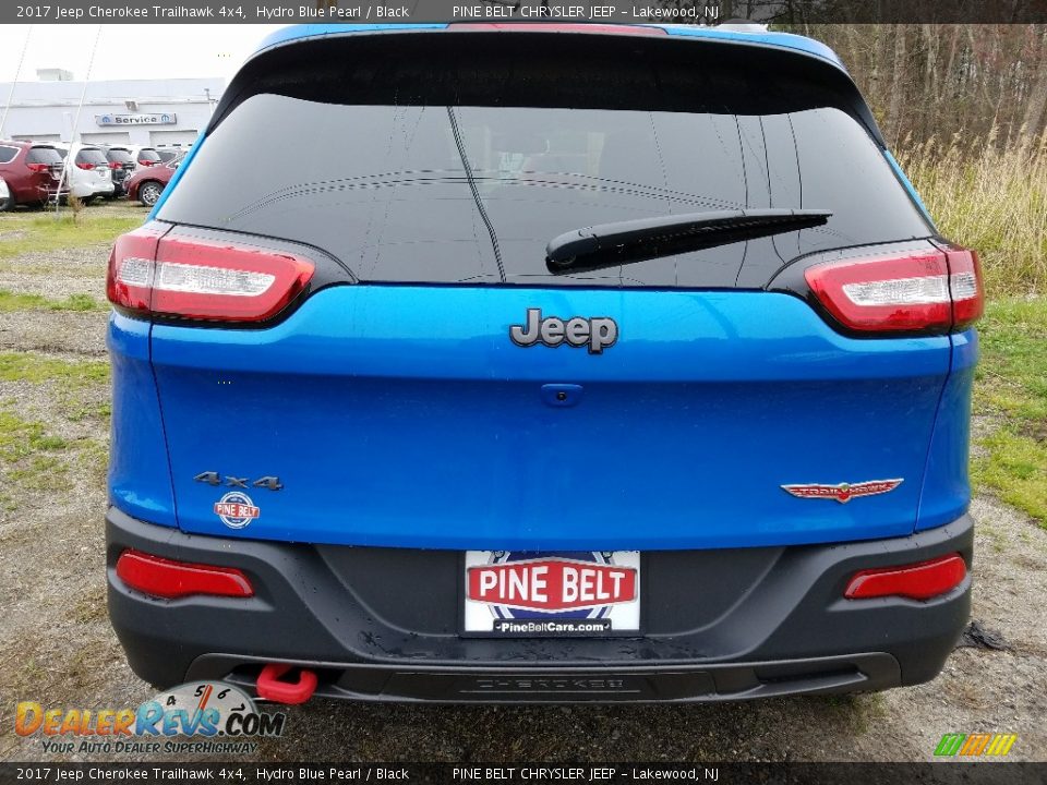 2017 Jeep Cherokee Trailhawk 4x4 Hydro Blue Pearl / Black Photo #5