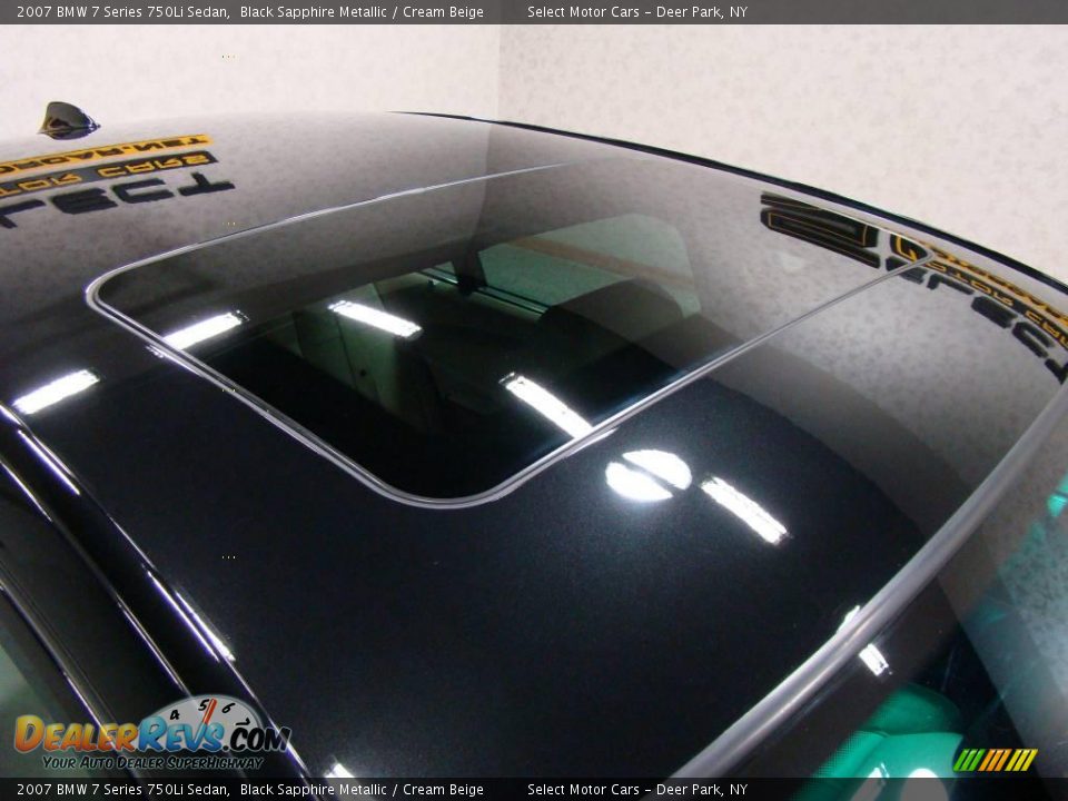 2007 BMW 7 Series 750Li Sedan Black Sapphire Metallic / Cream Beige Photo #5