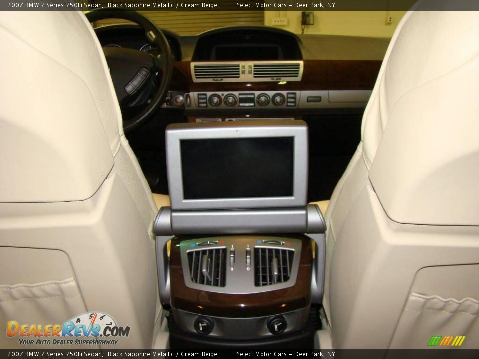 2007 BMW 7 Series 750Li Sedan Black Sapphire Metallic / Cream Beige Photo #12