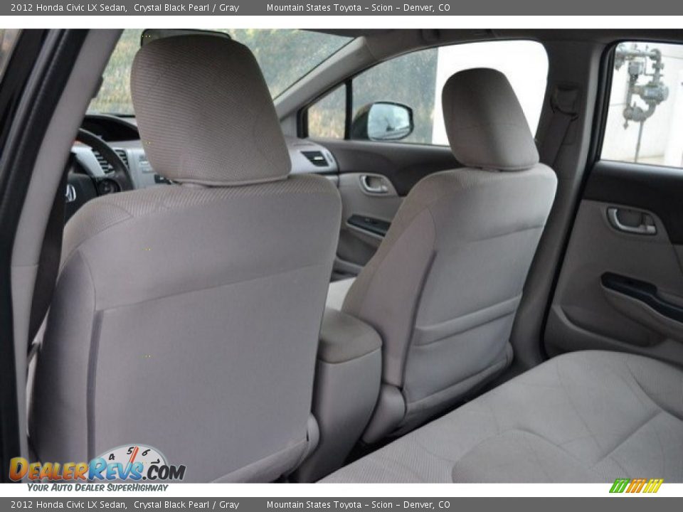 2012 Honda Civic LX Sedan Crystal Black Pearl / Gray Photo #19