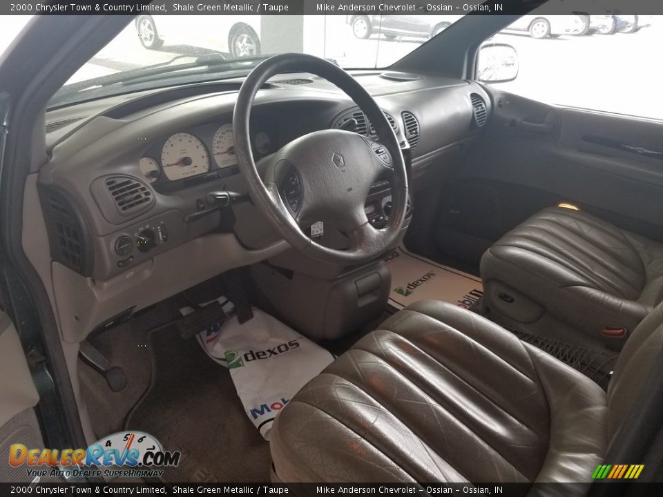 2000 Chrysler Town & Country Limited Shale Green Metallic / Taupe Photo #8