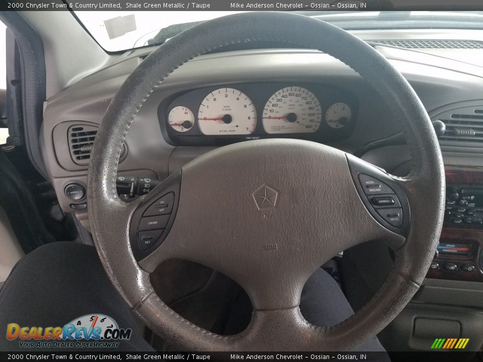 2000 Chrysler Town & Country Limited Shale Green Metallic / Taupe Photo #13