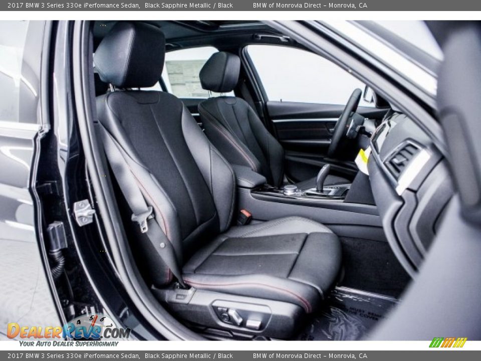 2017 BMW 3 Series 330e iPerfomance Sedan Black Sapphire Metallic / Black Photo #2