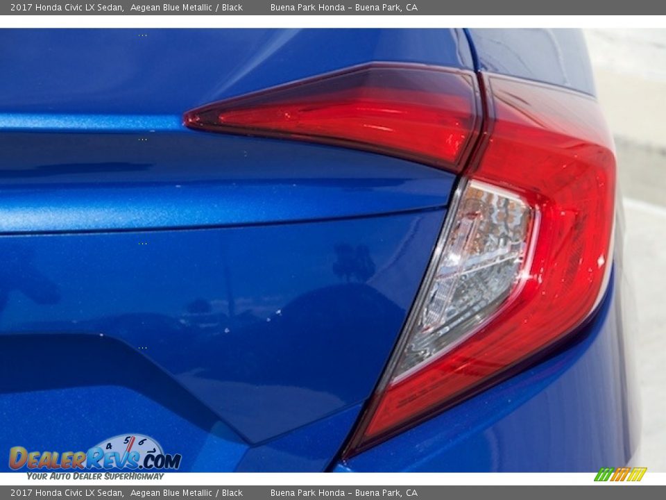 2017 Honda Civic LX Sedan Aegean Blue Metallic / Black Photo #4