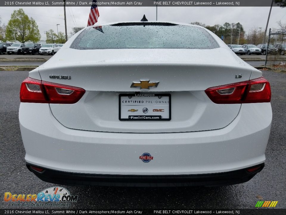 2016 Chevrolet Malibu LS Summit White / Dark Atmosphere/Medium Ash Gray Photo #6